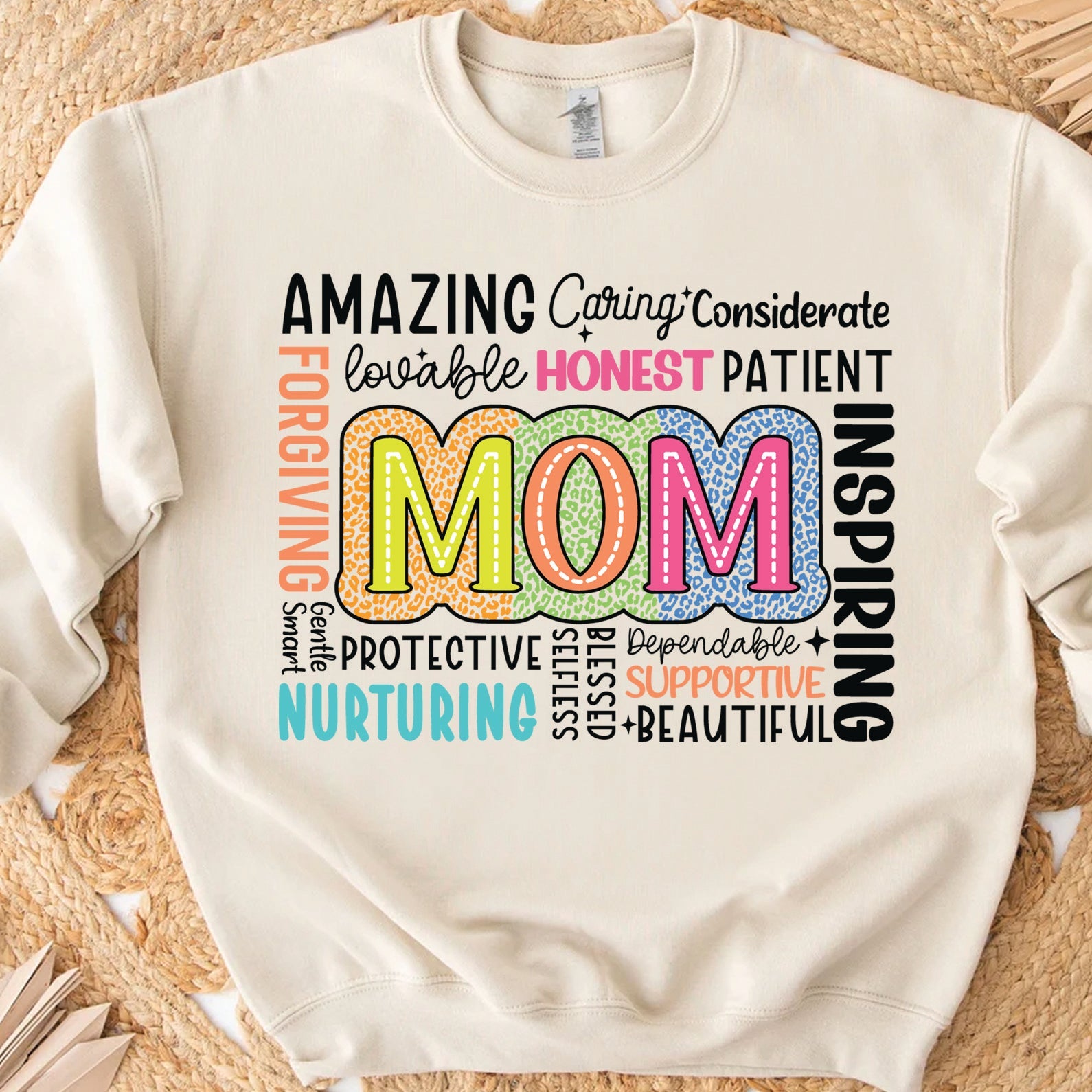 Inspire Mom Sweatshirt - Retro Blessed Mama Pullover, Inspirational Mother's Day Gift, Mom Life Quote Shirt for Strong Moms 682153