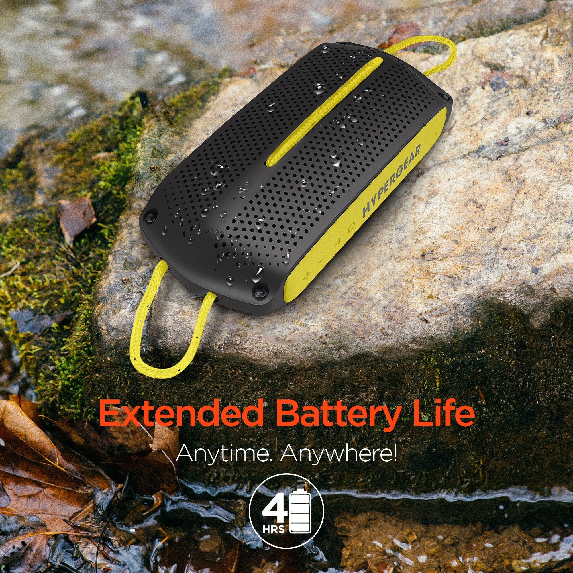 HyperGear Wave Water Resistant Wireless Speaker with Extended Battery Life