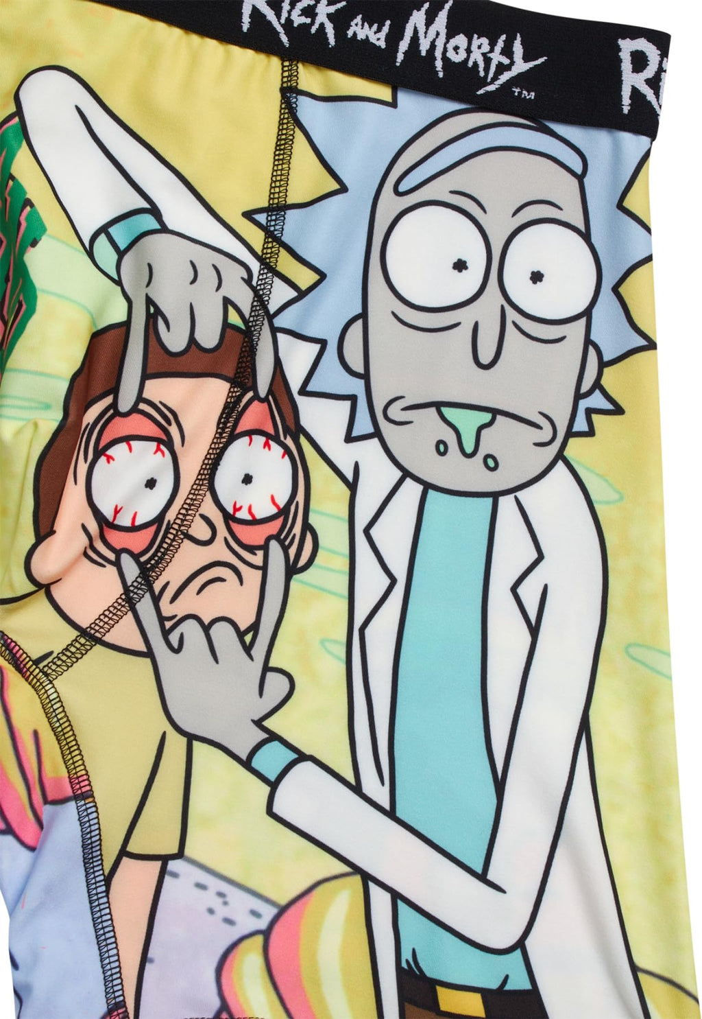 COCO BRANDS Mens Boxer Briefs - Rick and Morty Cotton Lined Crotch No Fly Underwear Boxers for Men with Support Pouch (S-XL)