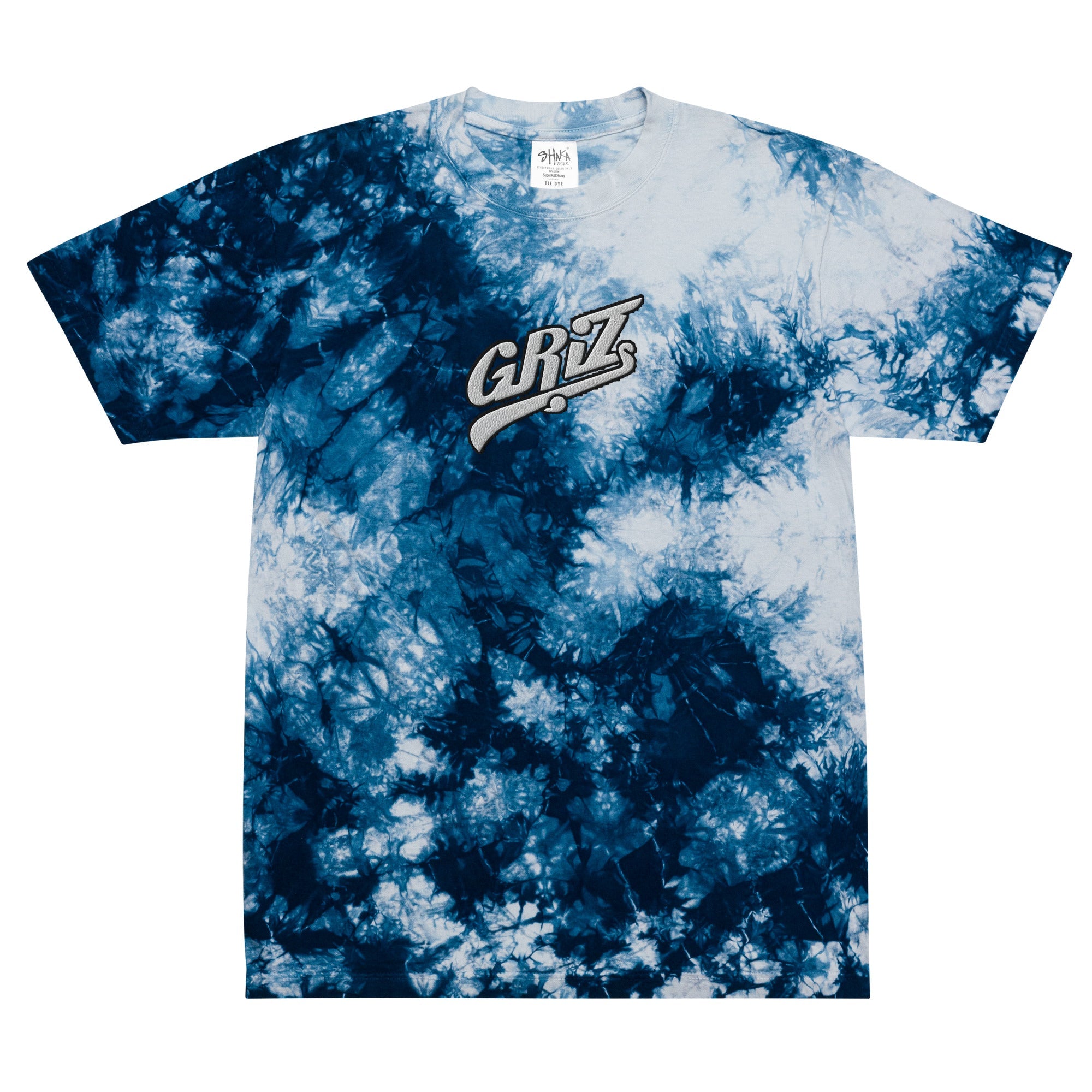 Griz Full Chest Embroidery Tie Dye Rave T-Shirt