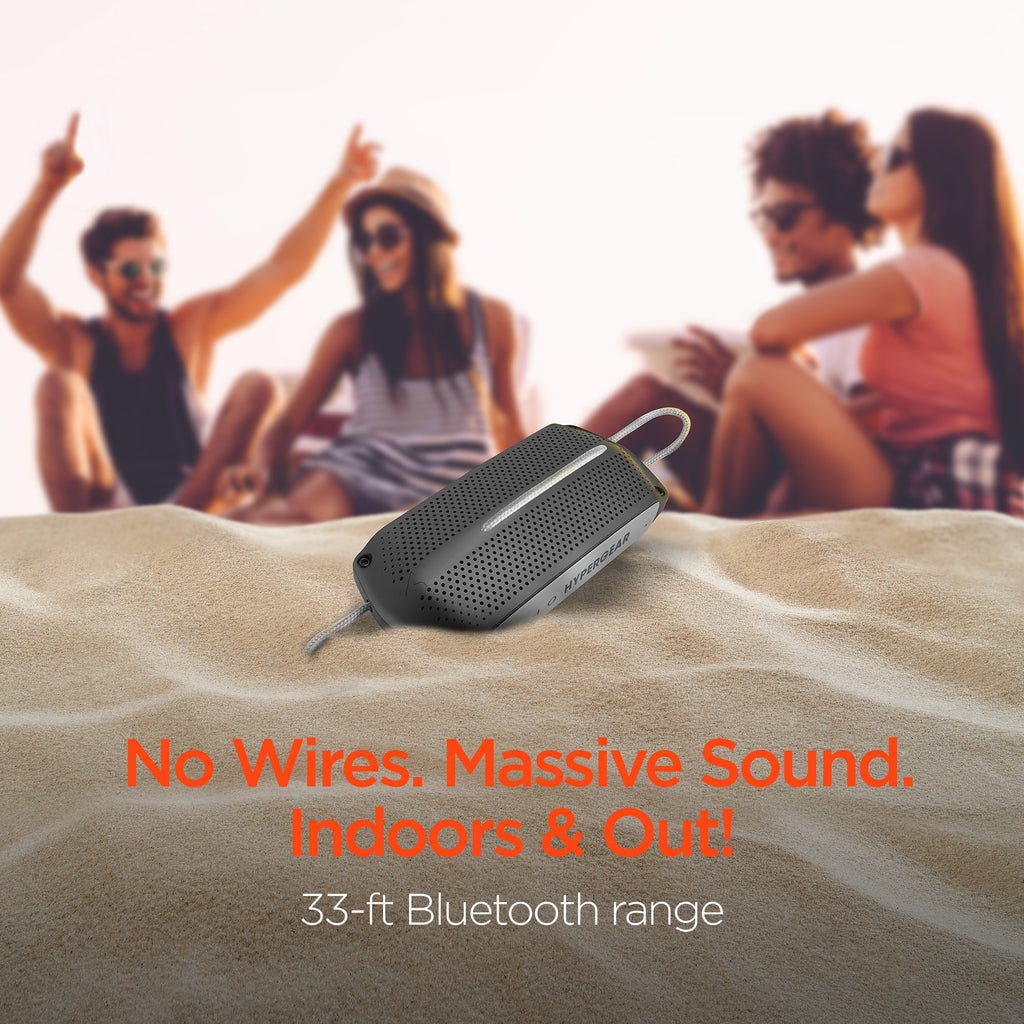 HyperGear Wave Water Resistant Wireless Speaker with Extended Battery Life