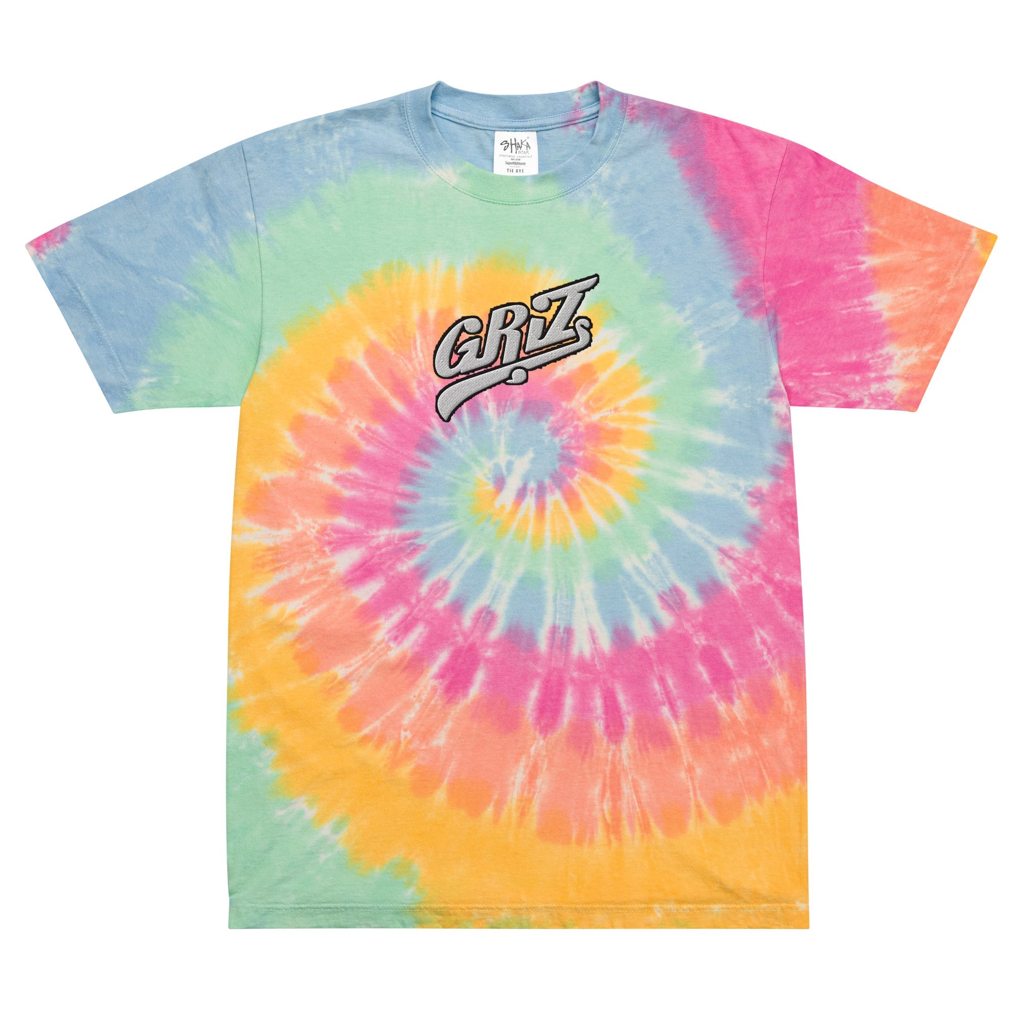 Griz Full Chest Embroidery Tie Dye Rave T-Shirt