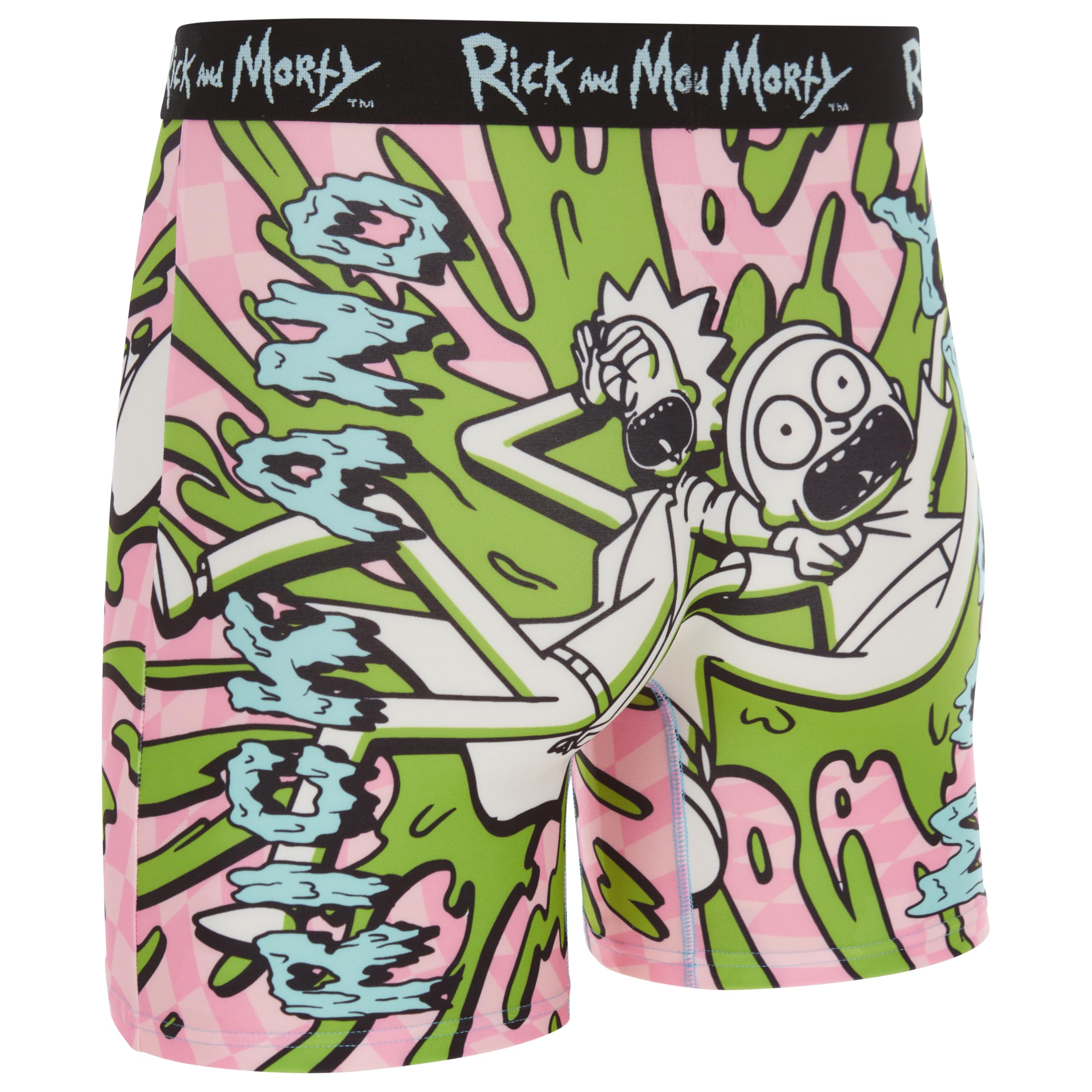 COCO BRANDS Mens Boxer Briefs - Rick and Morty Cotton Lined Crotch No Fly Underwear Boxers for Men with Support Pouch (S-XL)