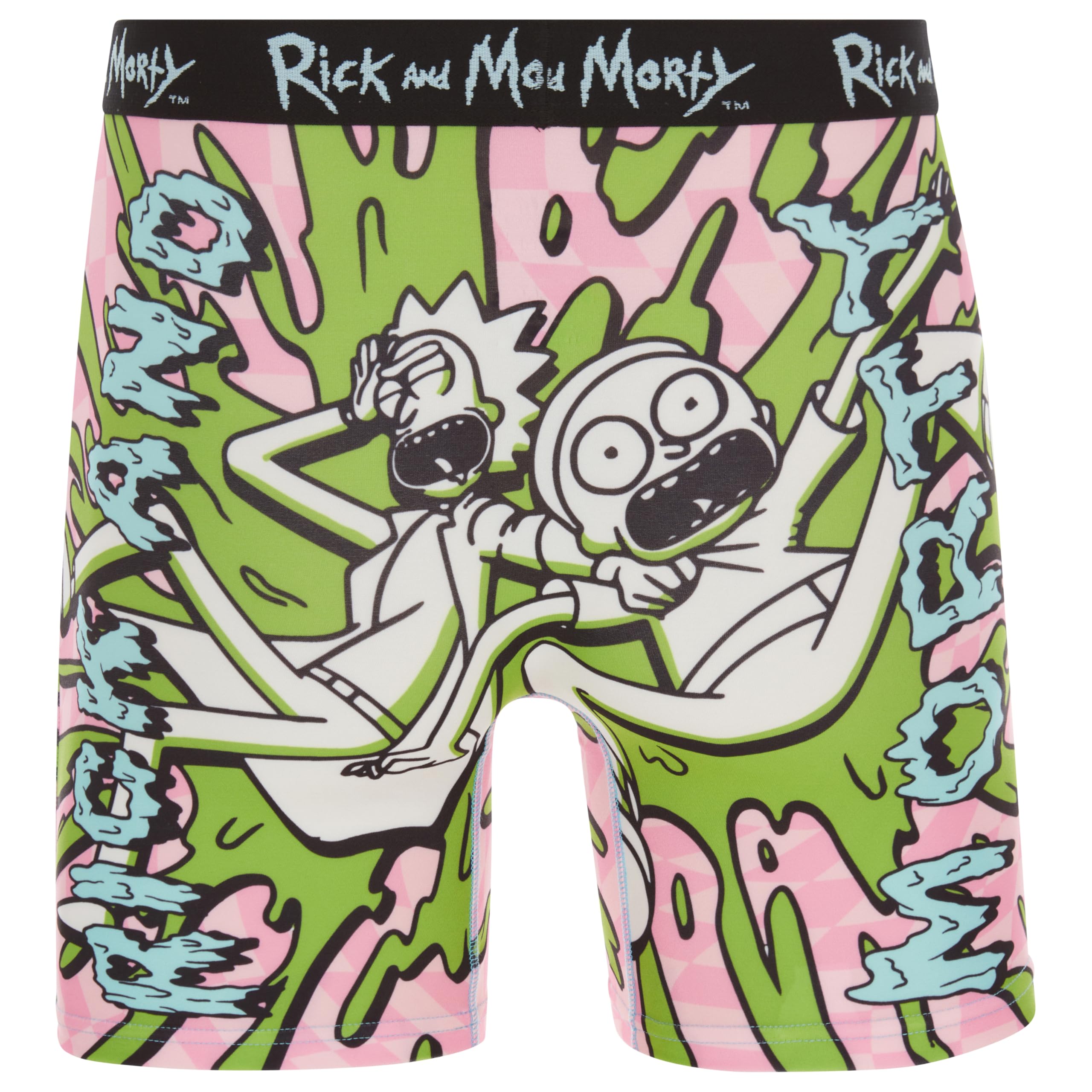 COCO BRANDS Mens Boxer Briefs - Rick and Morty Cotton Lined Crotch No Fly Underwear Boxers for Men with Support Pouch (S-XL)