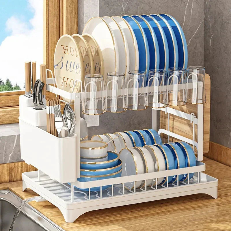 DecorBites™ Kitchen Dish Drainer Rack & Tableware Organizer