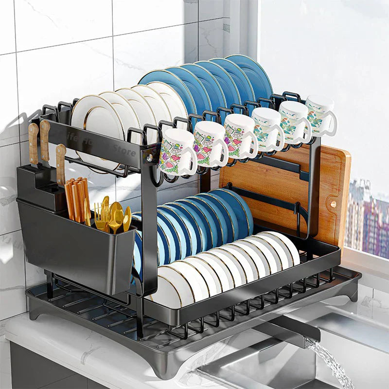 DecorBites™ Kitchen Dish Drainer Rack & Tableware Organizer