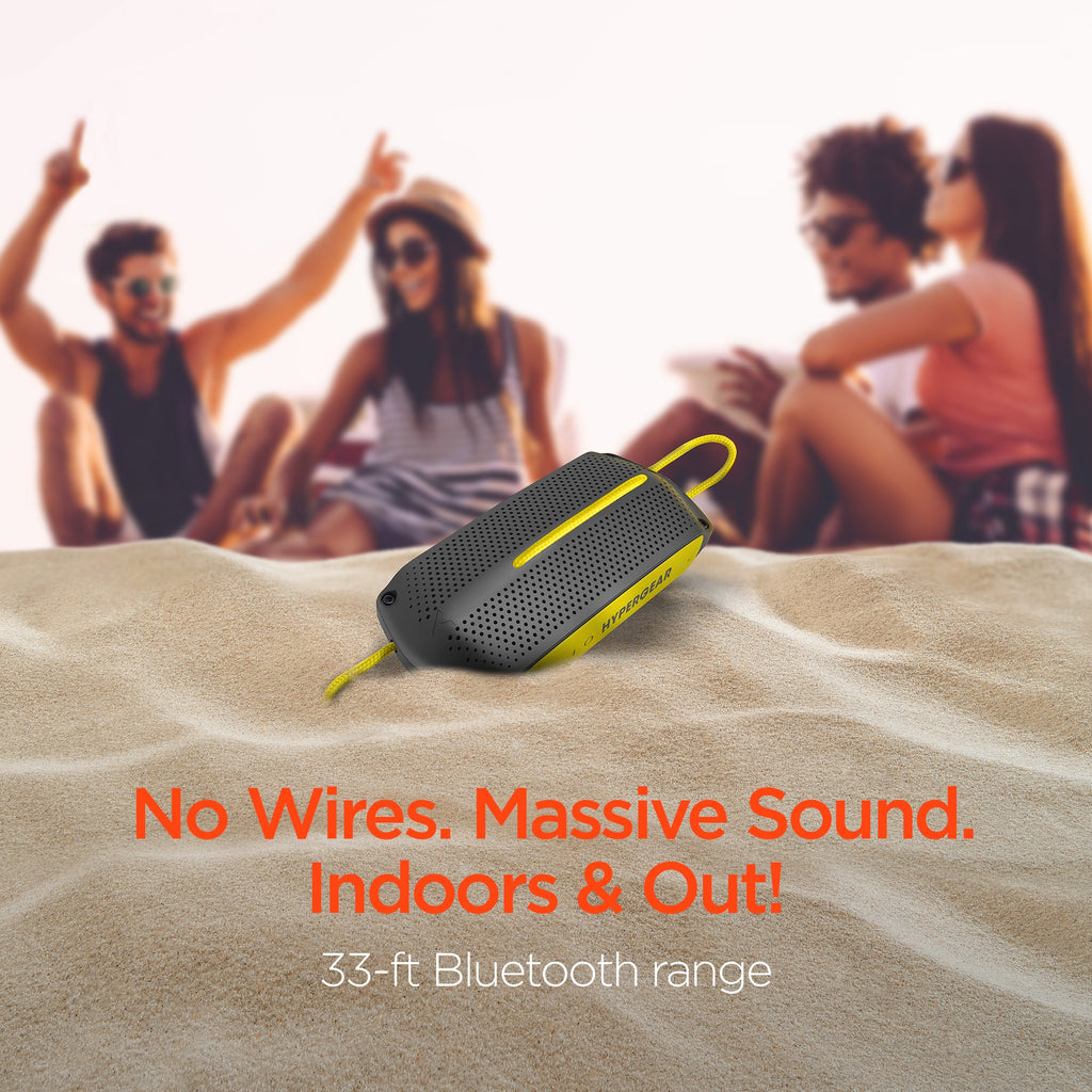 HyperGear Wave Water Resistant Wireless Speaker with Extended Battery Life
