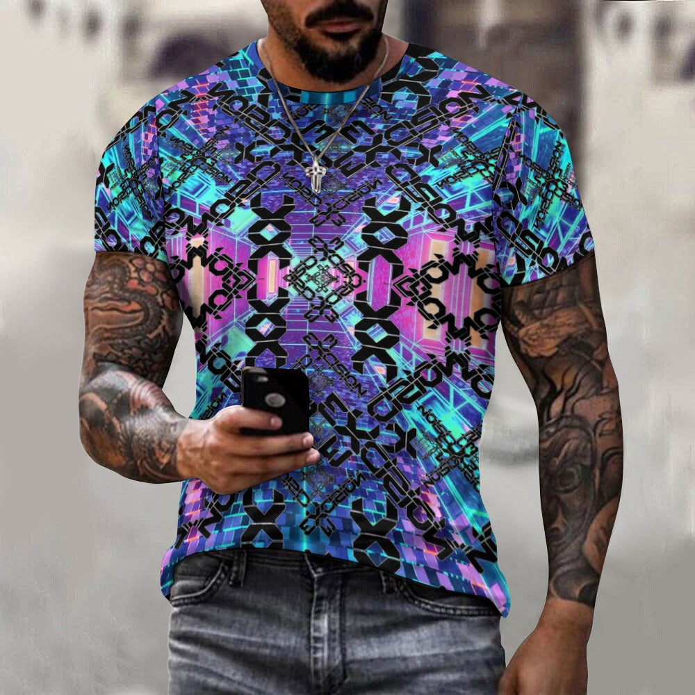 Men's Excision All-Over Fitted Rave Shirt Super Soft Breathable Sweat-Proof Odor-Resistant Music Festival Tee