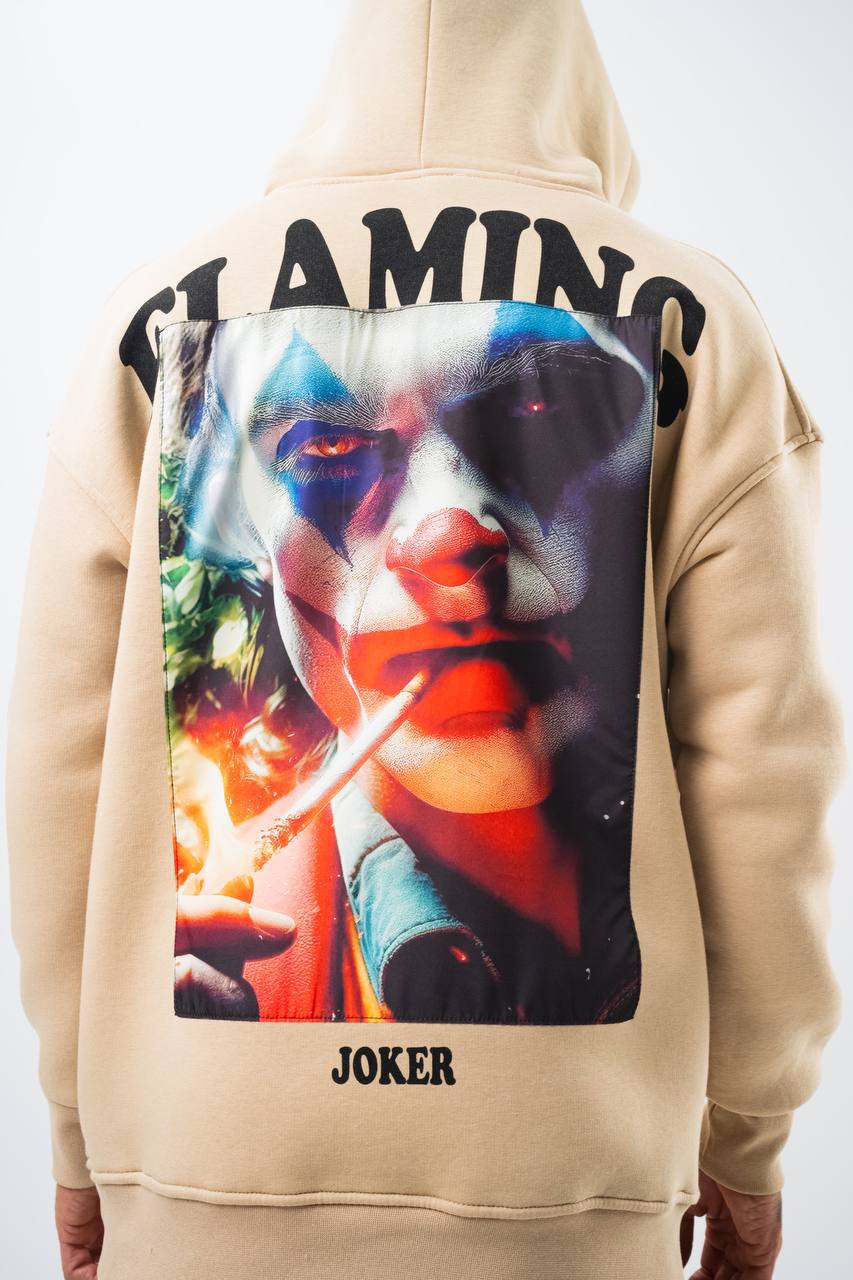 Flaming "Joker" Graphic Unisex Hoodie – Edgy Streetwear